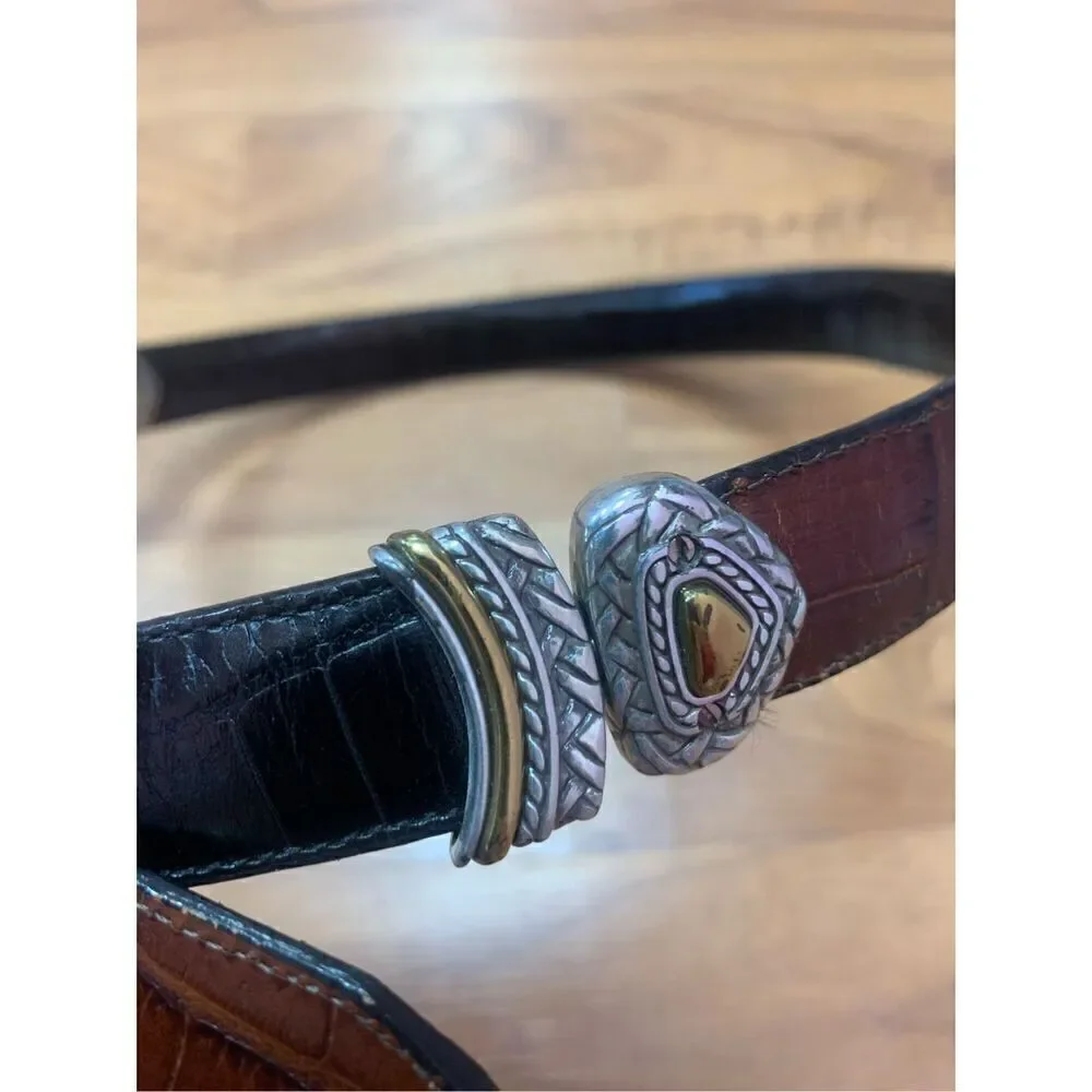 Brighton - 40210 Ladies Belt Size M|30 Reversible Black and Brown